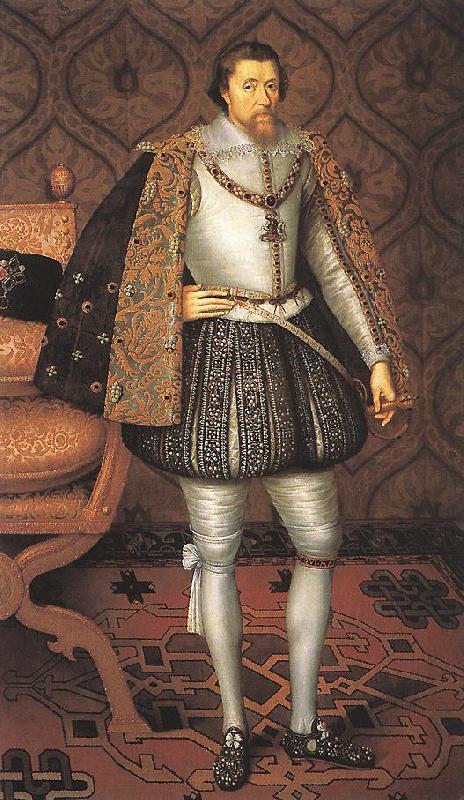 SOMER, Paulus van King James I of England r oil painting image